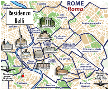 Hotels Rome, Mappa